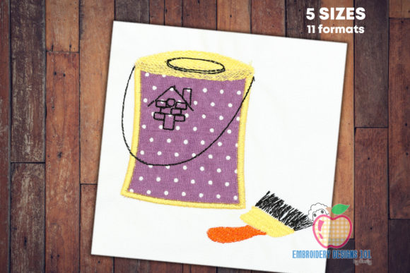 Paint Can and the Paint Brush Applique Review