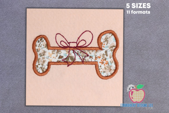 Review: Gifted Dog Bone with Bow Applique Design