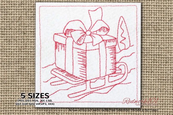 Sleigh Holding a Gift Design Review for Craft Fairs