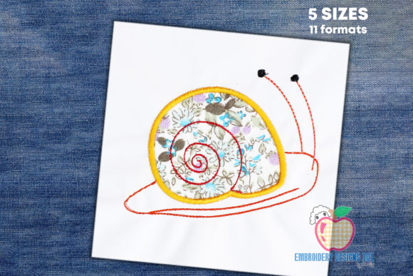 Spiral Snail Walking Slowly Applique Review for Etsy Sellers