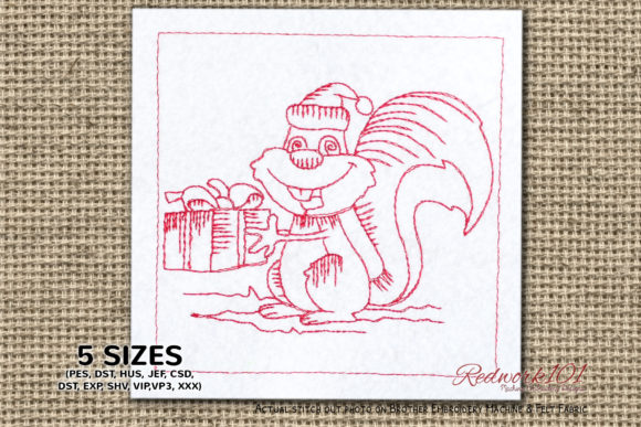 Squirrel with Santa Hat Holding a Gift Review